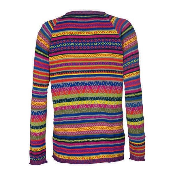 Freisteller Rückseite Alpaka Pullover Cuzco Herren, Strickpullover 100% Alpakawolle