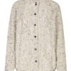 SOLD OUT / Merino Strick-Jacke Damen Milky Way, Bomberjacke 100% Merinowolle – Bild 3