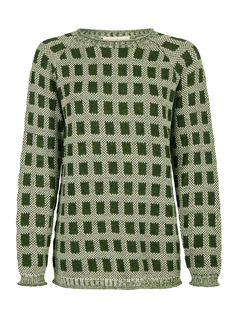 Alpaka Pullover Napkini Palta für Damen und Herren Unisex Grün aus 100% Alpakawolle bei ANNAMARIAANGELIKA bestellen, Freisteller Produktbild